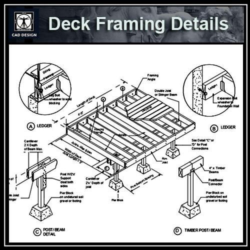 A Deck Plan Example With American Code Autocad Free Download
